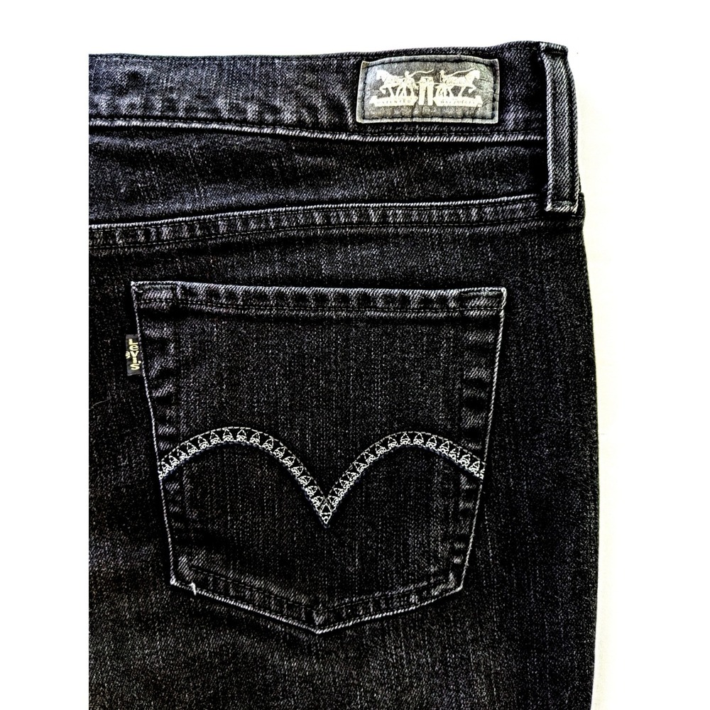 Levis 505 Straight Leg Jeans Black Tab Embroidered Pocket Mens 31x34 15505-0026 - Picture 3 of 8